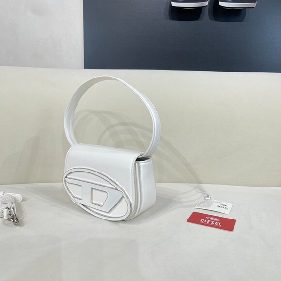 Diesel White Brand Logo Shoulder Bag - Picture 4 of 9